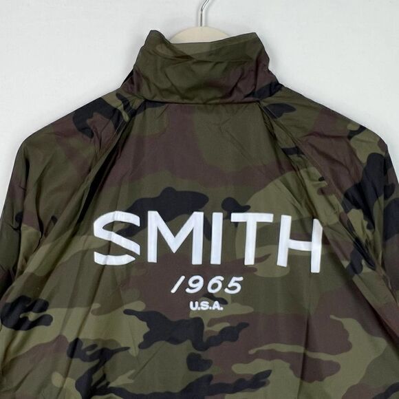 New Smith Men US: S, M, L Coach's Jacket Windbreaker Snap Front Olive Camo - Picture 5 of 9